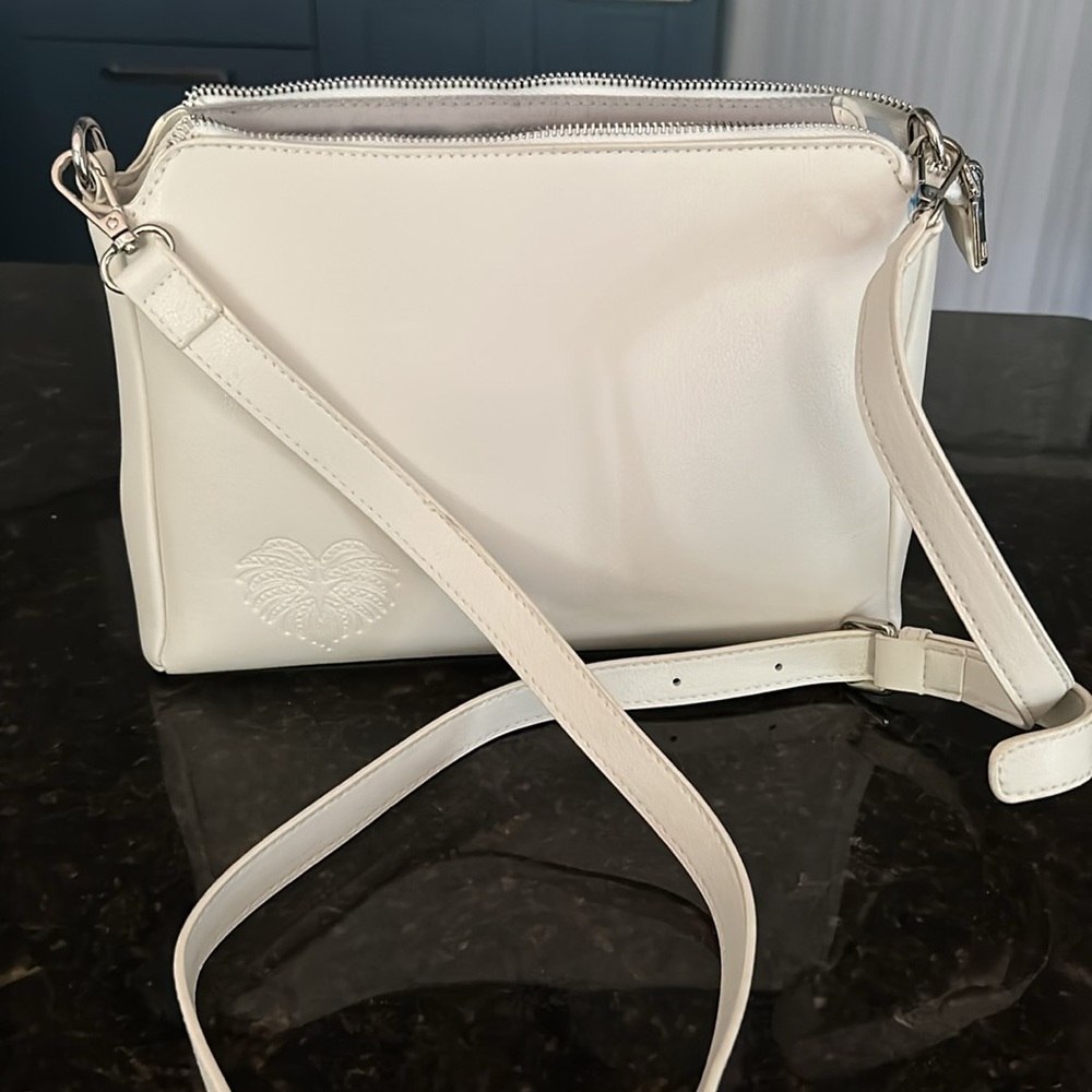 Off-White Rectangular, Crossbody Shoulder Bag, Zi… - image 1